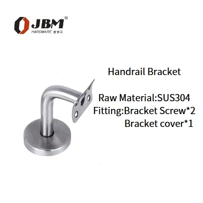 Stainless Steel Handrail Bracket Stair Balustrade Support Wall Mounted Railing Bracket Hotel Balcony Fence Holder Brass Bracket