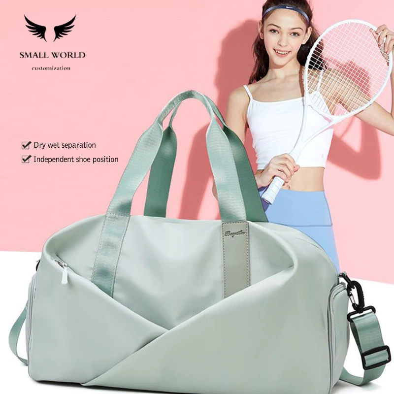 Waterproof Gym Sports Bags Men Women molle Fitness Training Bag Multifunctional Nylon travel Duffel Bag With Shoe Compartment