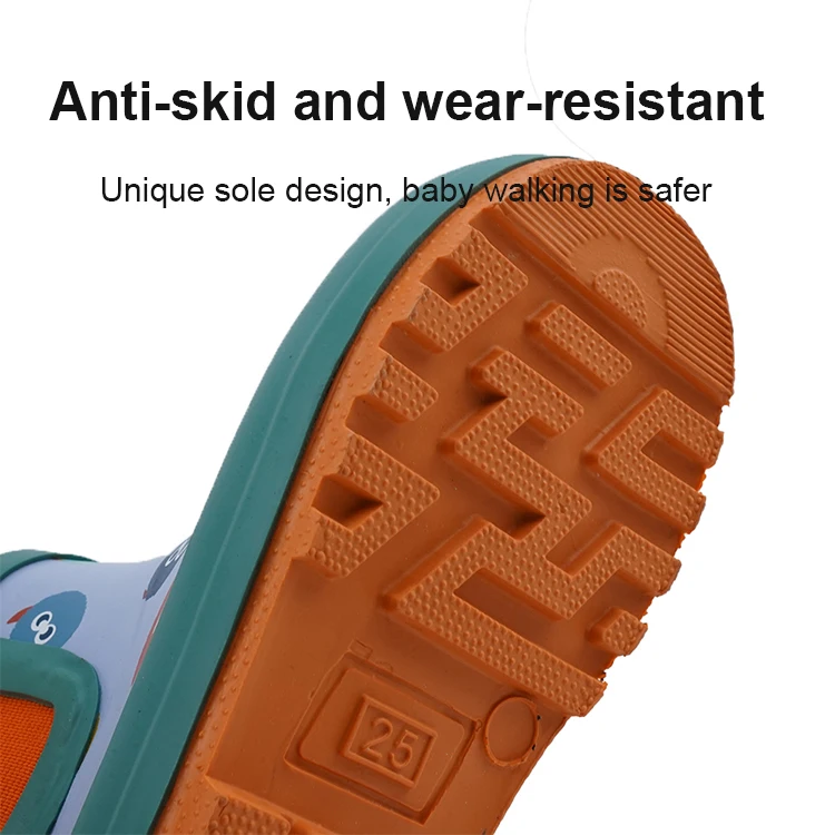 Customize Logo Matte Cartoon Elastic Band Kid Child Low Cut Custom Ankles Mud Unisex Matte Rain Boots