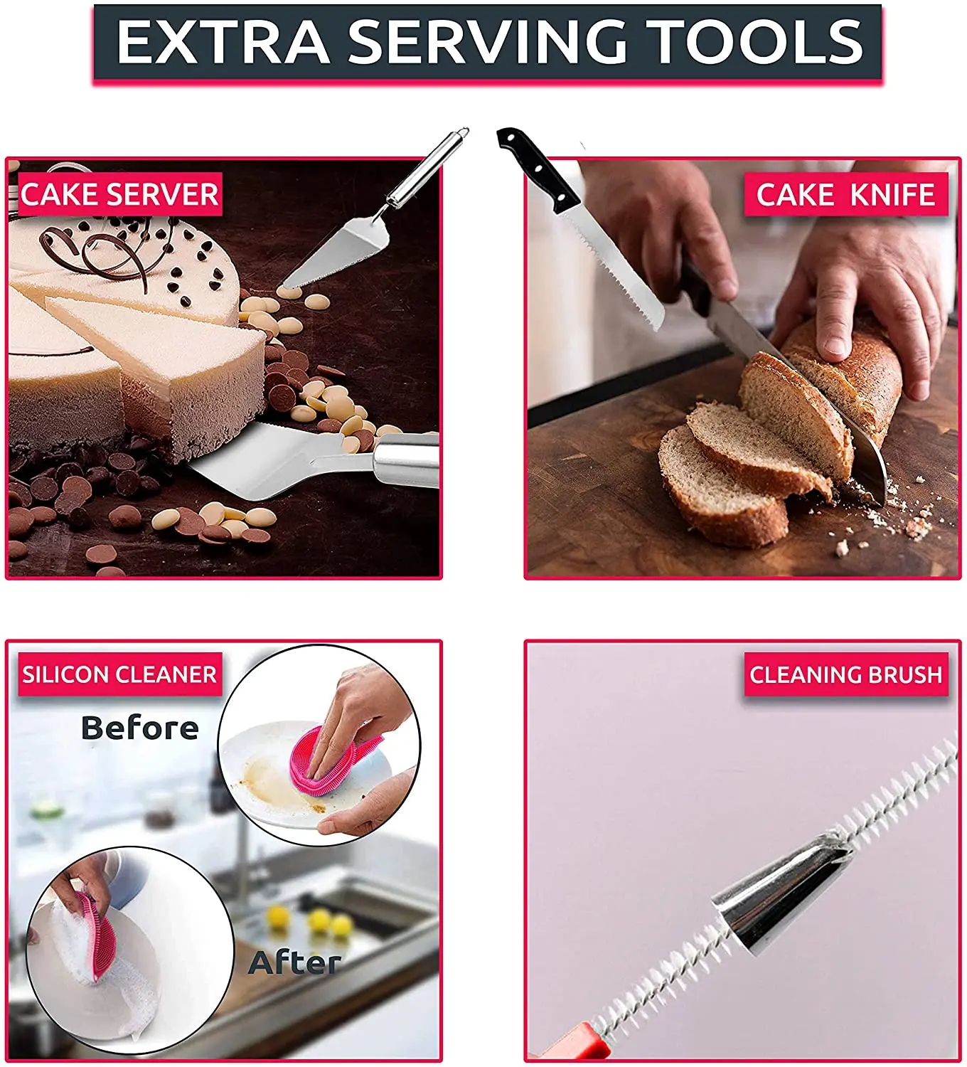 Cake Decorating Supplies kit with baking supplies for Beginners 360 PCs- Springform Pan Set -Cake Turntable