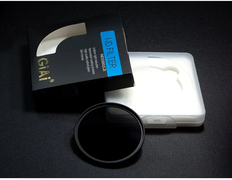 GiAi MRC ND1000 52/58/62/67/72/77/82mm Camera ND Filter Lens Ultra Thin UHD Glass Neutral Density Filter for Nikon Sony Canon