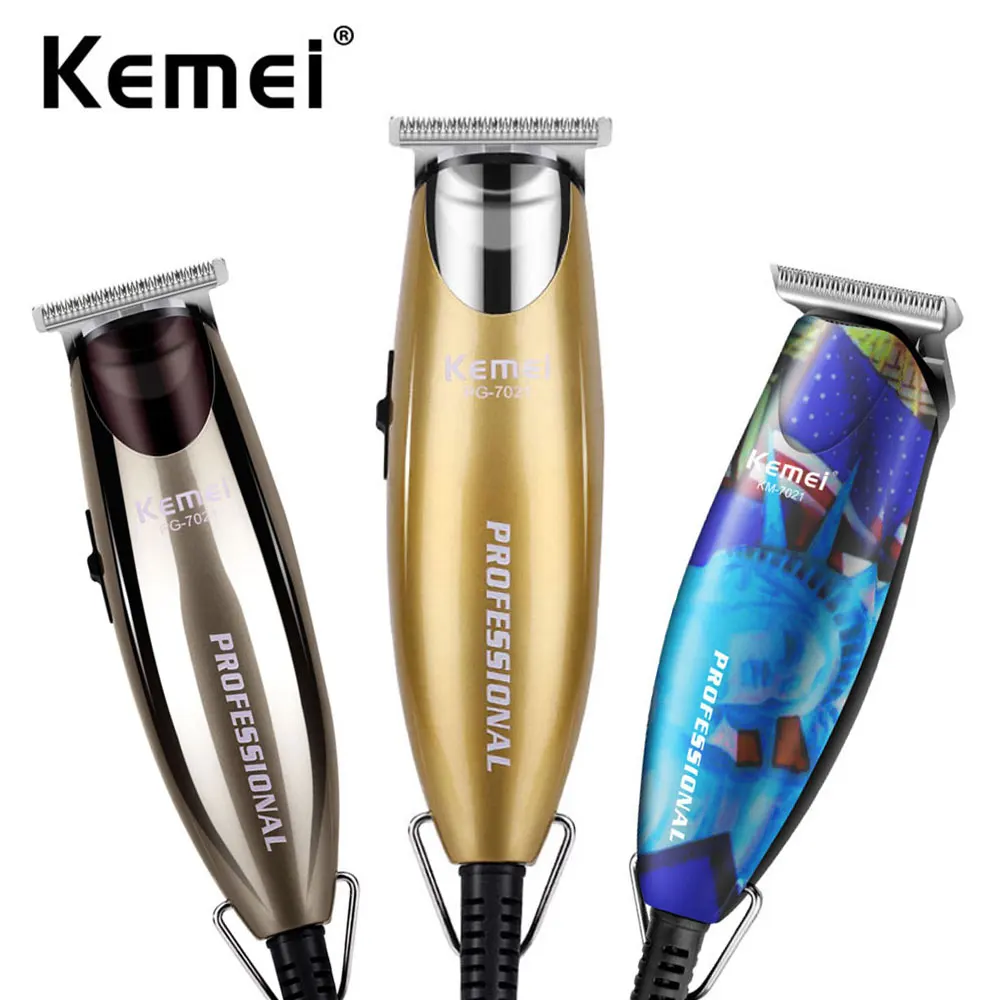 Kemei KM-7021 rechargeable electric beard shaver trimmer hair clipper for barber men