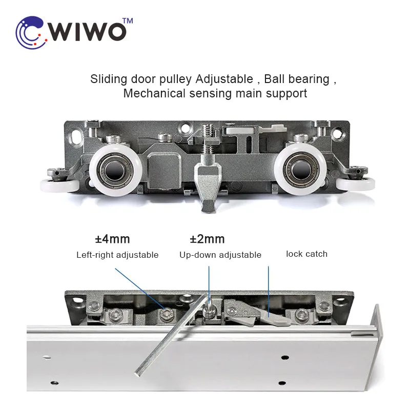 China Supplier Shower Door Hardware Sliding Barn Wood Door Roller Wheel Set
