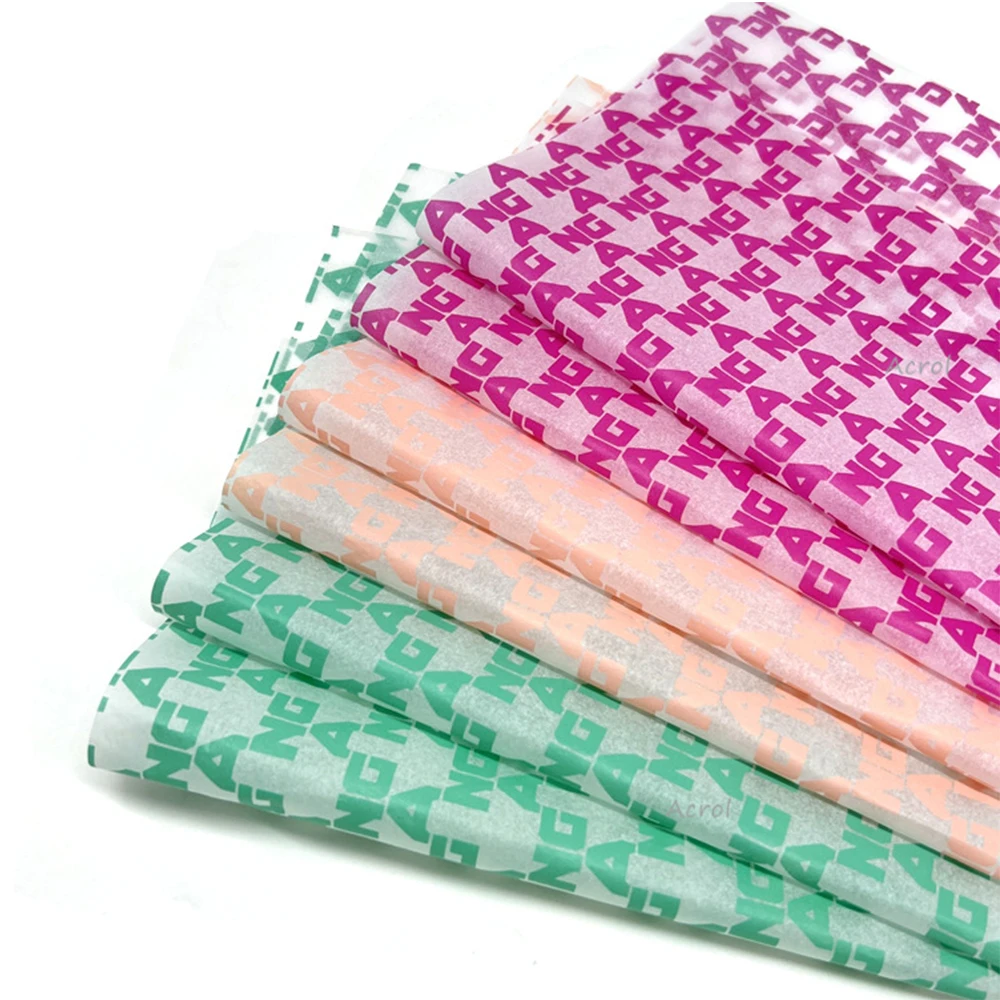 Professional Custom best quality Store design Colored Gold Packaging Shoe Recycled Clothing Garment Printed Tissue Paper