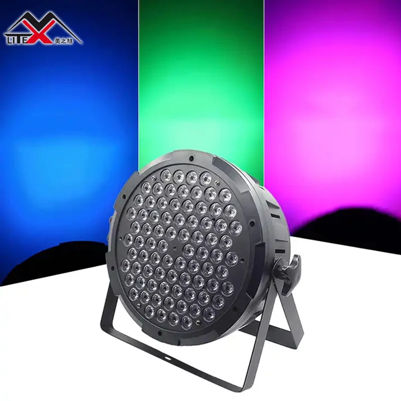 Оборудование rgb 3 в 1 Красочный Вт 80 шт. светодиодный пластиковый тонкий светильник par для светодиодных сценических огней dj диско освещение