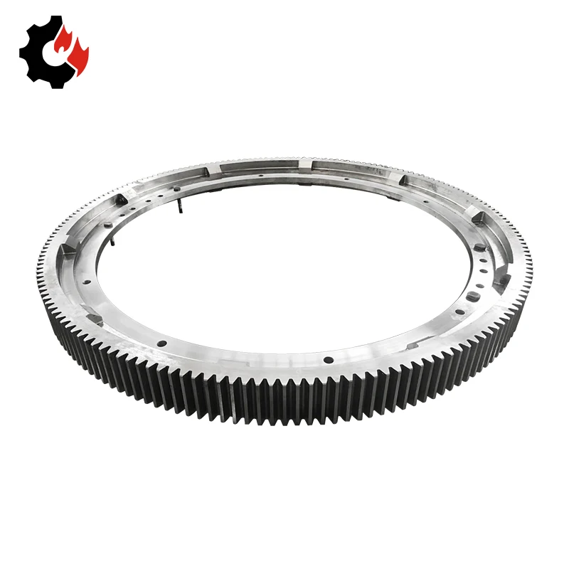 OEM C45 стальной большой песочный литой стальной кольцевой шестерни и зубчатое кольцо для цементной мельницы/шаровой мельницы