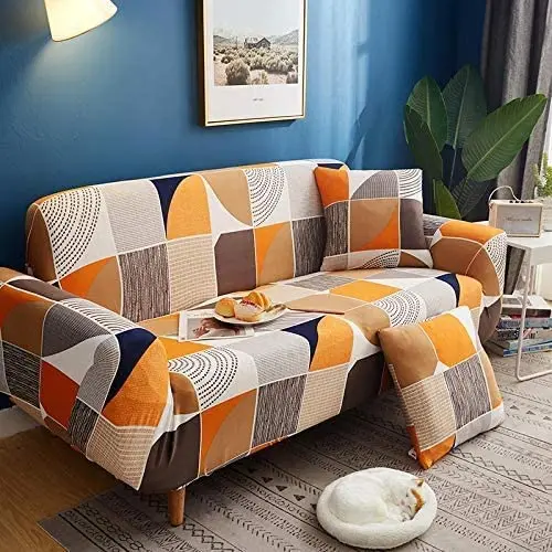 Best Seller Loverseat Full Cover with Elastic Stretch Premium Spandex Sofa Protective Cover Living Room Custom Corner Sofa Cover
