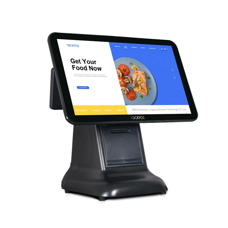 Professional 15 inch Touch Screen Pos System Pos Cashier Machine Pos System With 80mm Thermal Printer For Supermarket