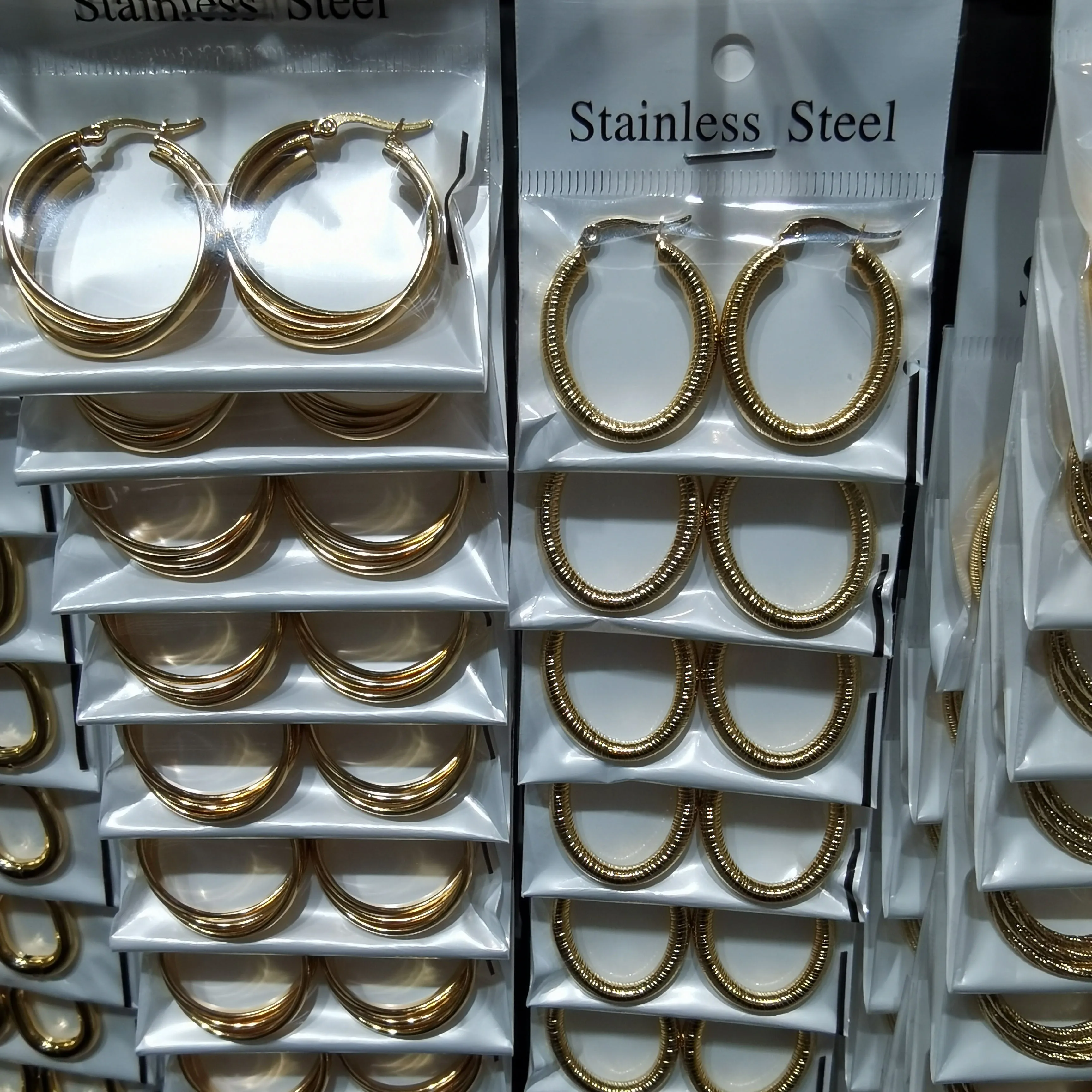 stainless steel hoop earring discount no fade hoop earring jewelry assorted randomly ear ring