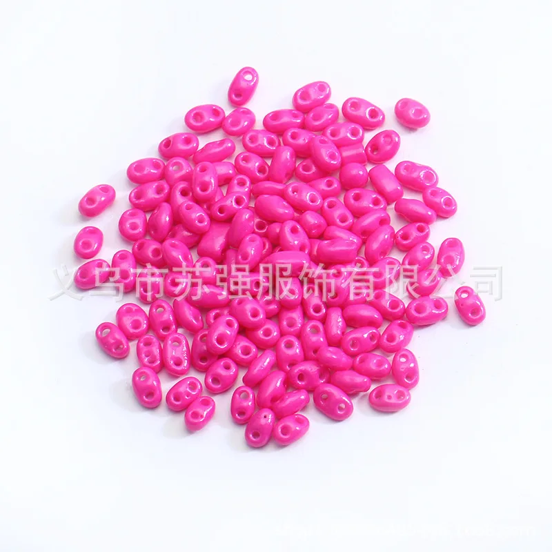 SC 2024 New Arrival 2.5x5 mm Pig Nose Beads Exquisite Rhombus Double Hole Glass Seed Beads For Jewelry Making