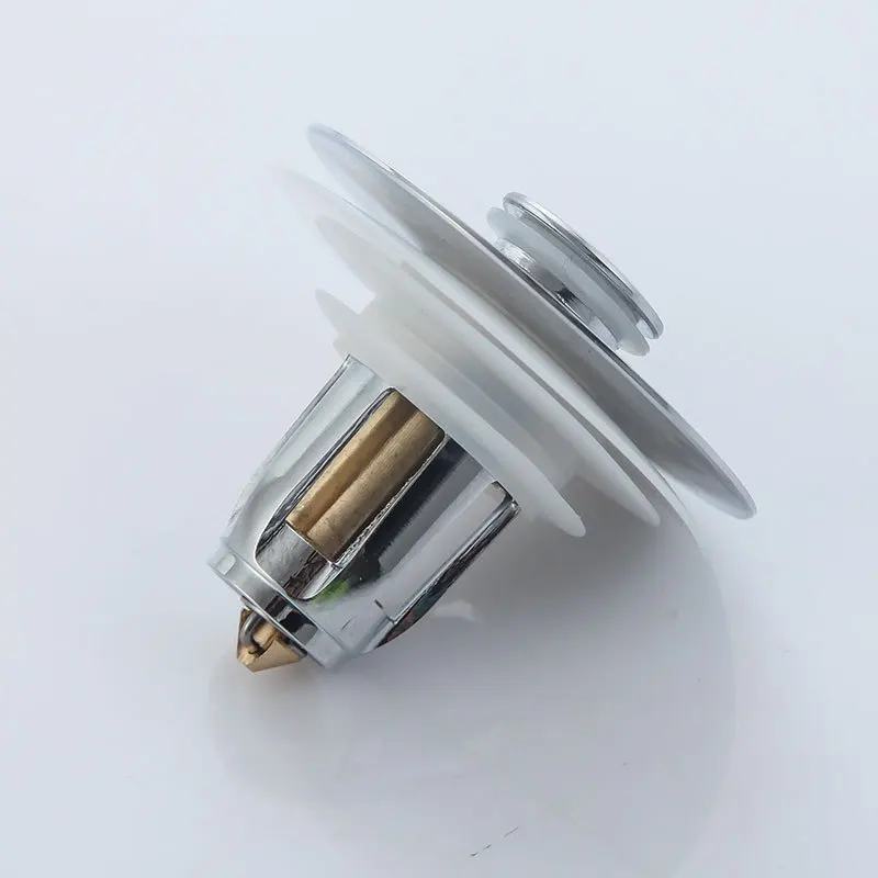 Washbasin Drain Filter Anti-Clog with Filter Basket Stopper Bullet Core Push Type Basin Pop-Up Drain Filter