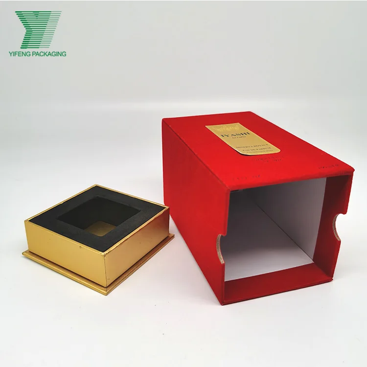 Luxury Custom Dust Prevention Velvet Flocking Hand Made Cardboard Gift Box 50ml Perfume Bottle Packaging