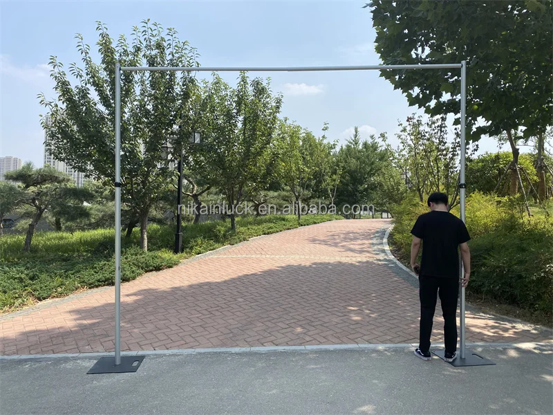 Wedding Aluminum Alloy Arch Bracket Banner Metal Pipe Backdrop Stand Backdrop Pole Stand