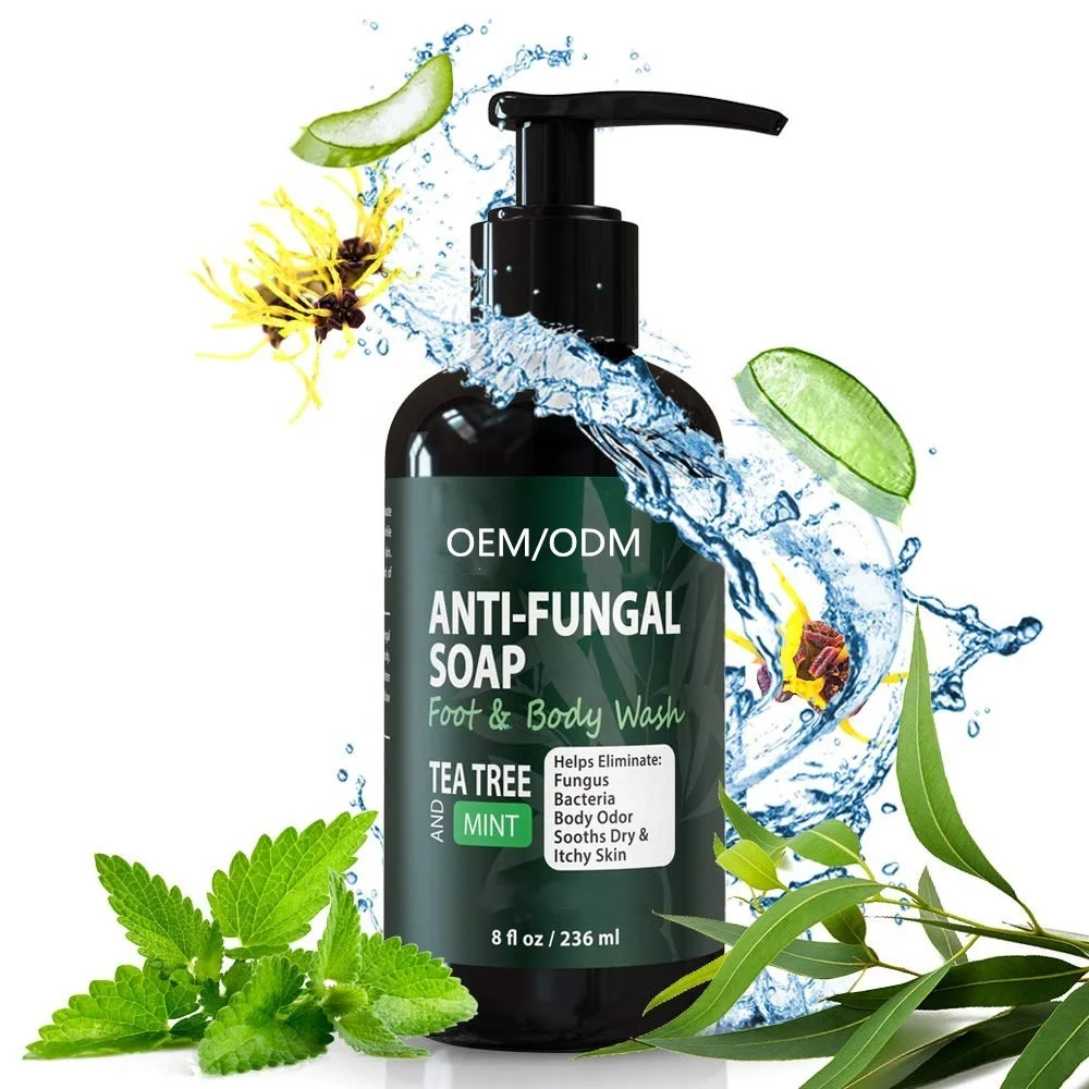 
OEM Личная этикетка антигрибковое антибактериальное мыло и жидкость для мытья тела 