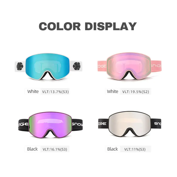 HUBO KID OTG Design Ski Goggles Kid Size Anti-Scratch Magnetic Double Layer Anti-Fog Lens Safety Eyewear Sports Eyewear