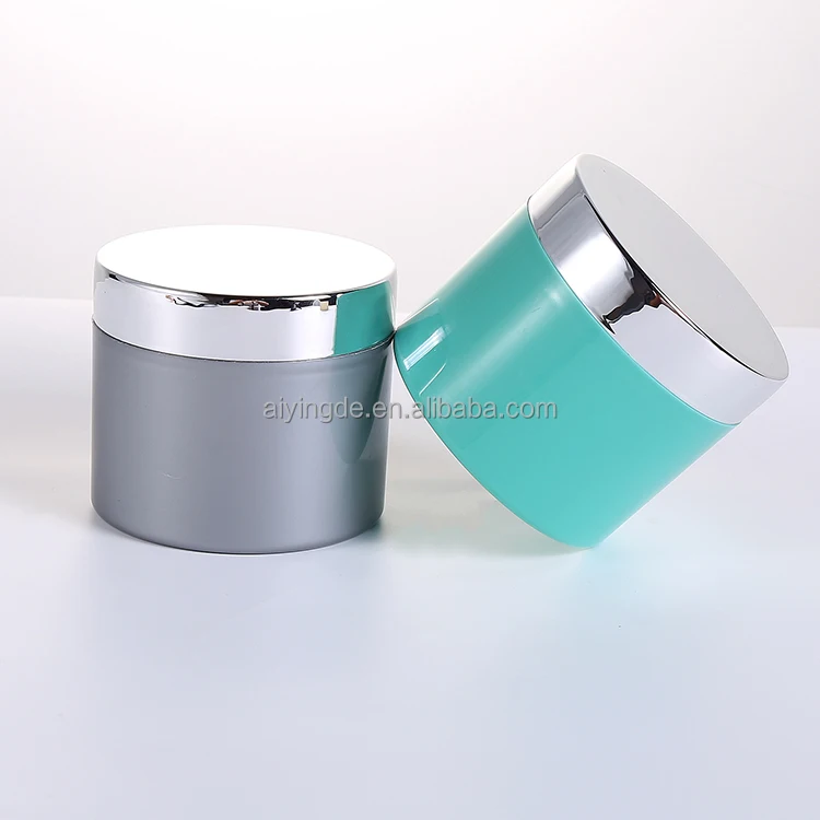 200ml/250ml Matte Black Surface PP Cream Jar with Rose Gold Lid for Hair Wax cream jar with gold black sliver aluminium cap