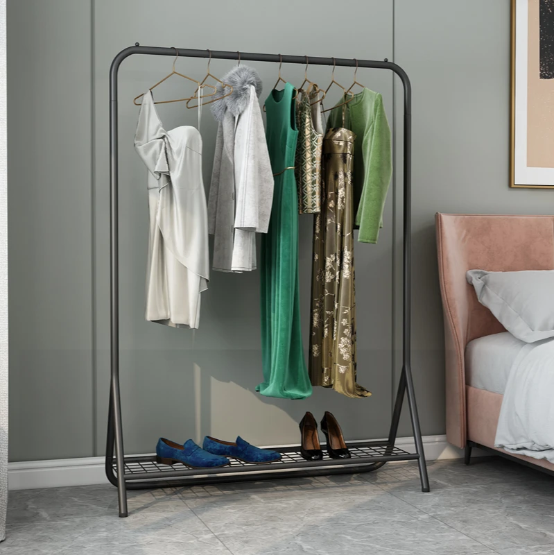 
RTS Modern multifunctional metal coat rack free floor standing clothes tree hanger coat rack 