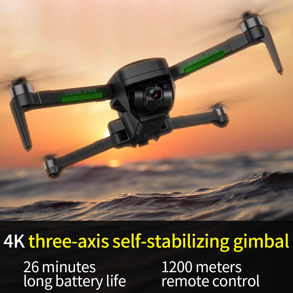  SG906 PRO 2 smart GPS RC беспилотный летательный аппарат 3-осевому гидростабилизатору 4K 5G Wi-Fi FPV двойная камера 28 минут Профессиональный бесщеточный мотор Quadcopter