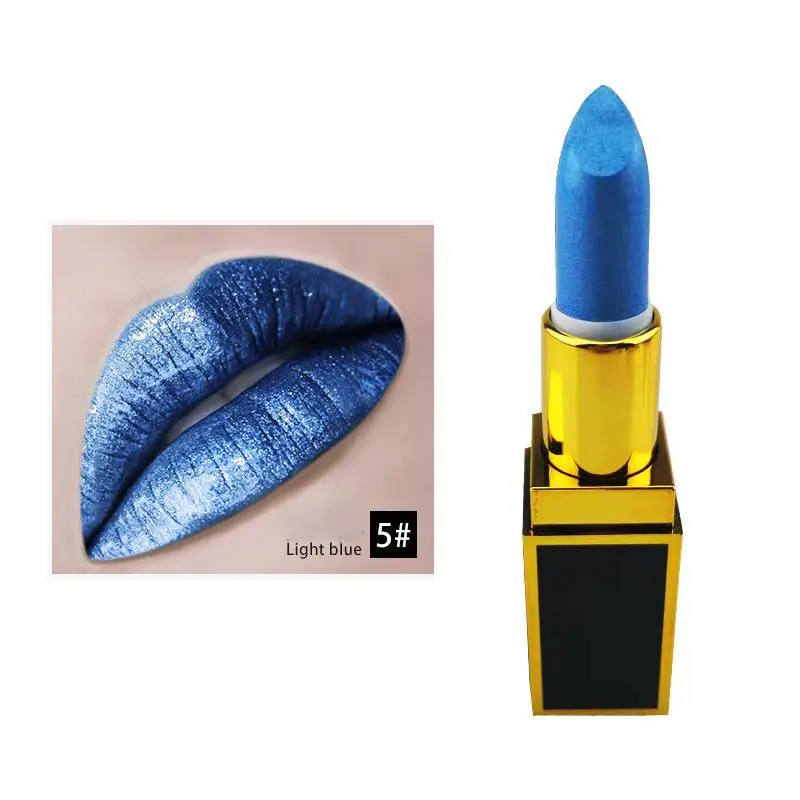 8 Colors Multi-reflective Glitter Pearl Pigments Shimmers Satin Metallic Private Label Matte Lipstick