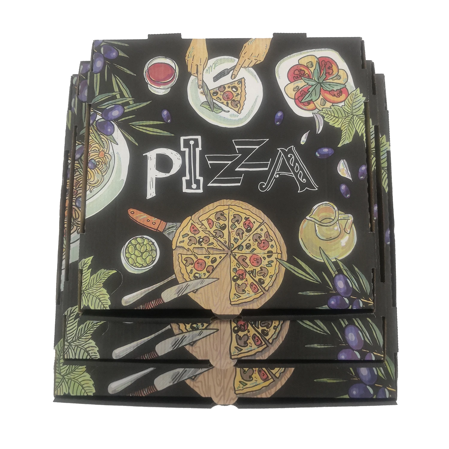 Hight quality Food Grade  Powerful Manufacturer Custom Pizza Carton Takeaway Box Plain Personalized frozen Pizza Box