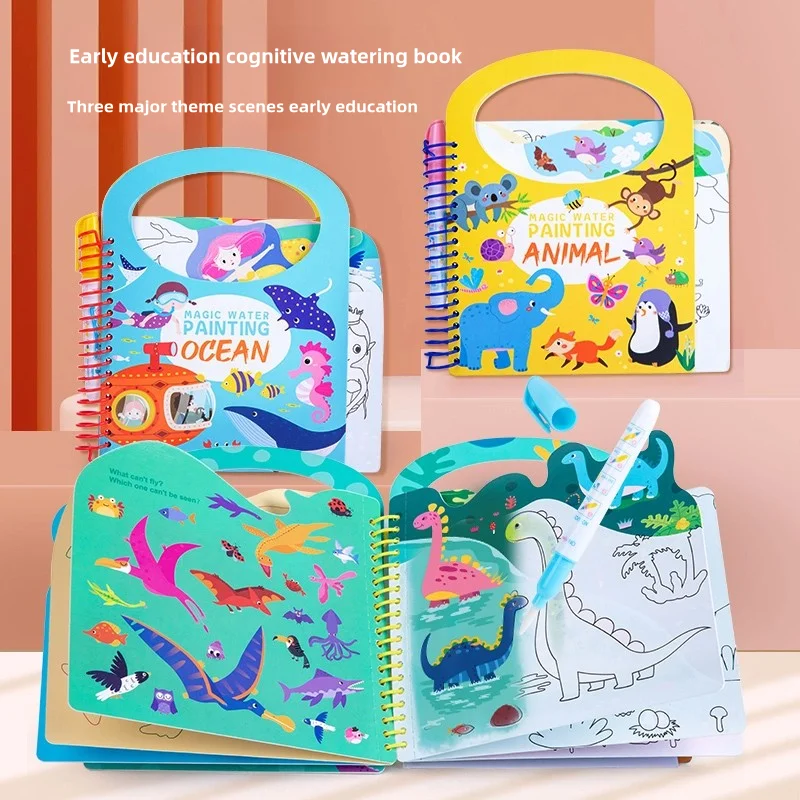 Hoye Crafts Early Childhood Education Picture Book Set Popular Baby Quiet Book Fun Water Painting Busy Book New Toys