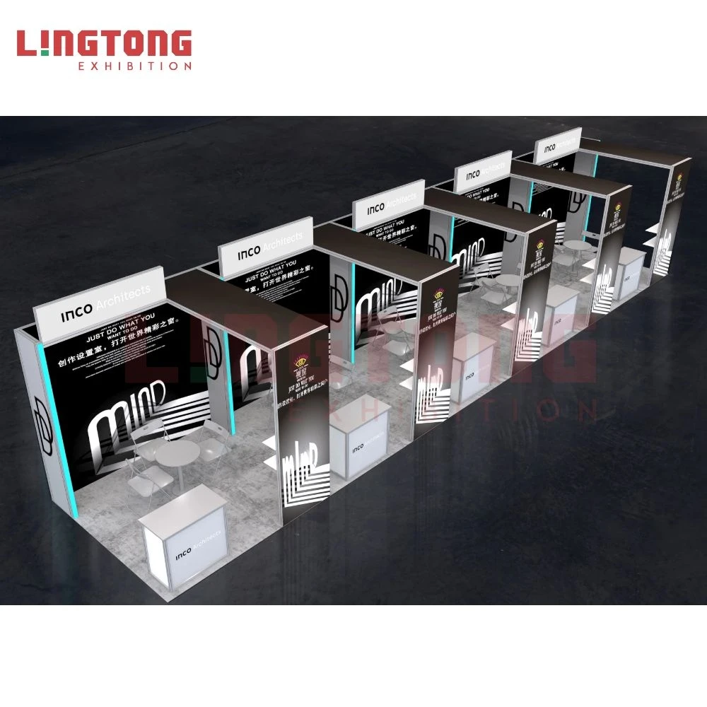 3X15 80mm aluminum extrusion fabric frame customized  booth stand special design for tradeshow and exhibition