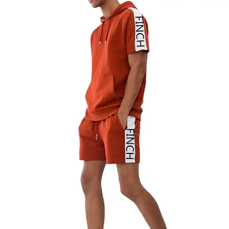 OEM Breathable short and round neck t shirt summer Suit set Men Running Suit Jogger Suit Men Short And 2 tracksuit sweatsuit