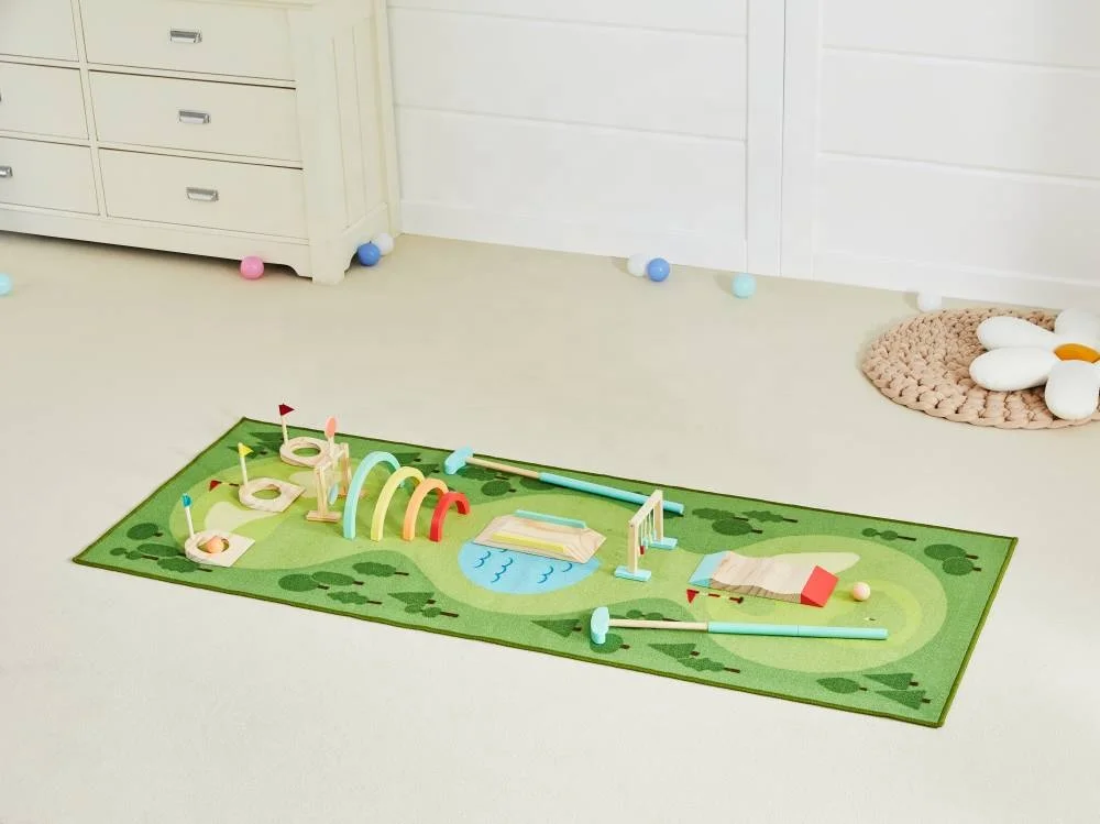 2022 Asweets New Arrival Wooden Toys Golf Game Mini Set For Kids