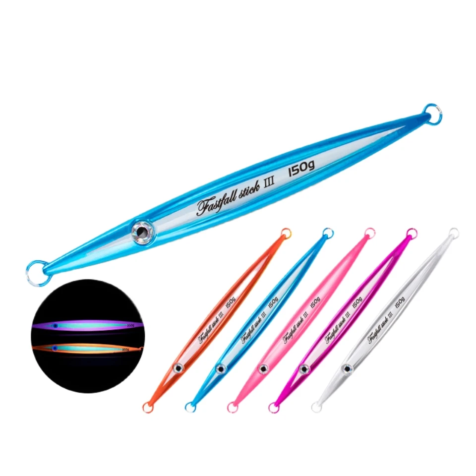 New Design Jigging Fishing Lures 150g 200g 250g 300g 400g Fast Fall Stick Metal Jig Lure