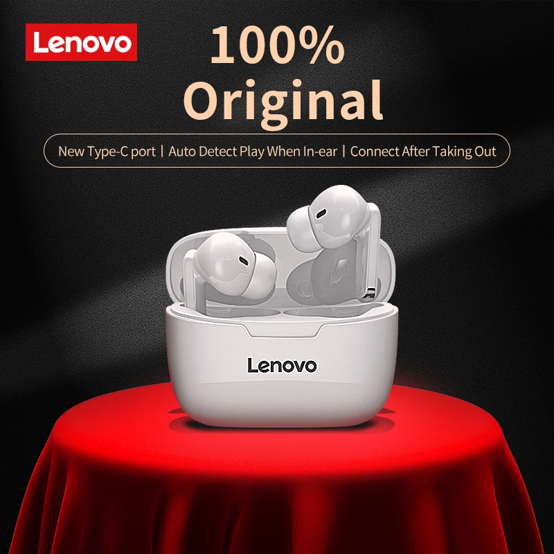 Беспроводные наушники Lenovo ThinkPlus Live Pods XT90 TWS IPX5 Водонепроницаемая гарнитура с сенсорной кнопкой и зарядным футляром