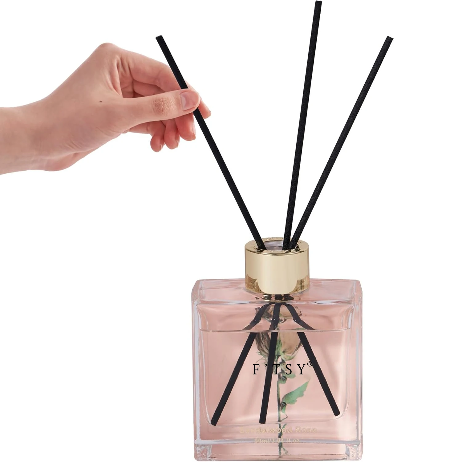 Luxury Custom Logo 3Pcs Natural True Scent Reed Diffuser Set  With 24 Sticks