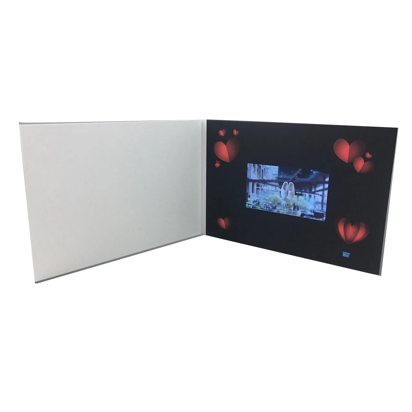 Wedding decorations and gifts 4.3 inch digital advertising video brochure promotional video card for presentations