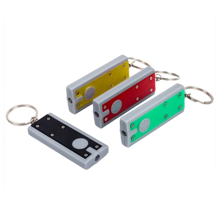 Custom Led Keyring Mini Led Light Keychain Led Rectangular Keychain