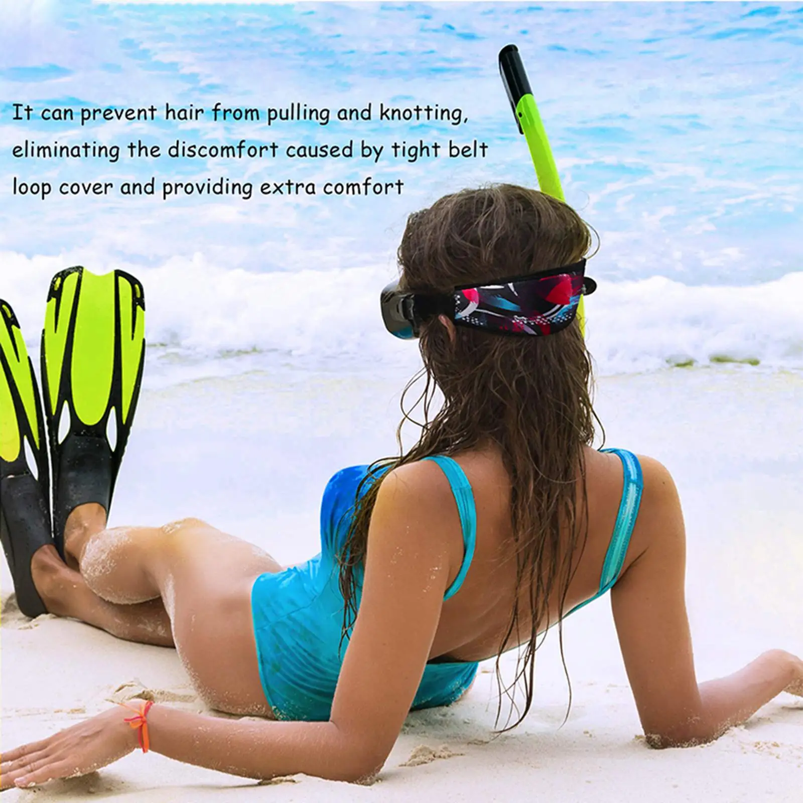 Custom Diving Snorkeling Spearfishing and Swimming Neoprene Cover Wrap Diving Mask Strap