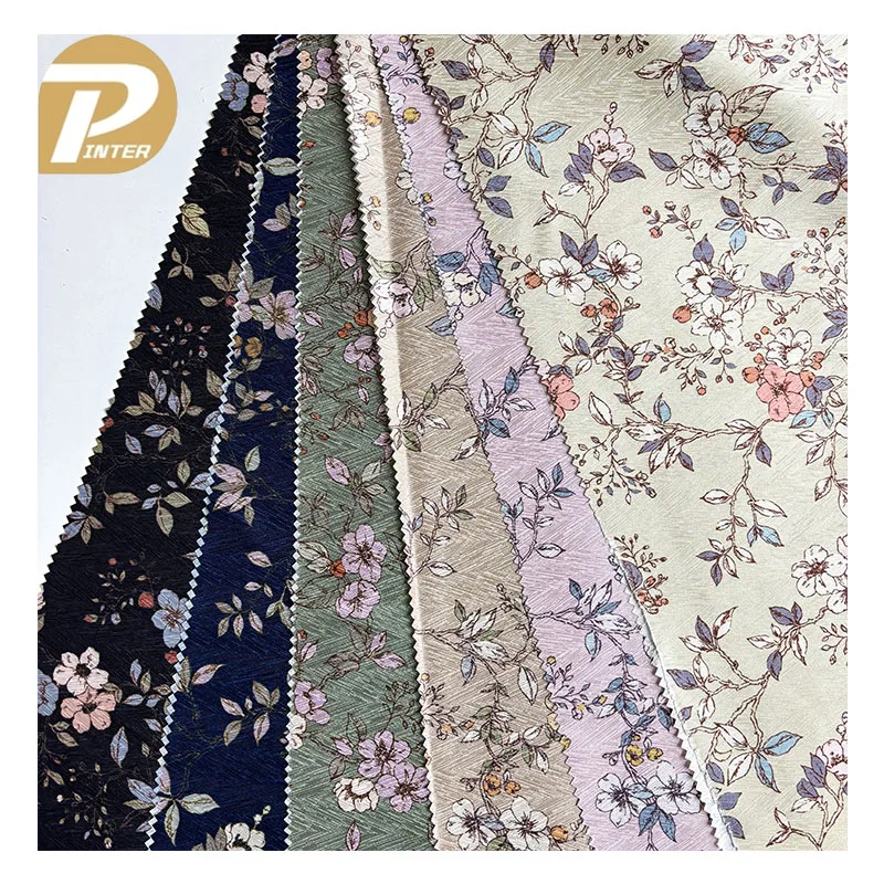 Popular 100% Polyester Luxury Brocade Silk Printed Jacquard Fabric With Good Price for Clothing