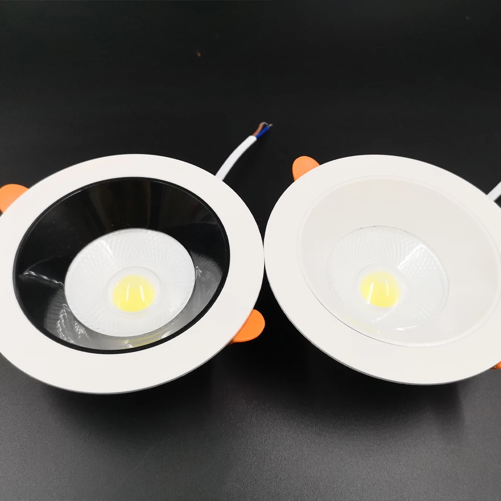 China Manufacturer Spot LED Spotlight Round Indoor Downlight Recessed Downlight Recessed 7W 10W 15W 20W 30W LED COB Downlight