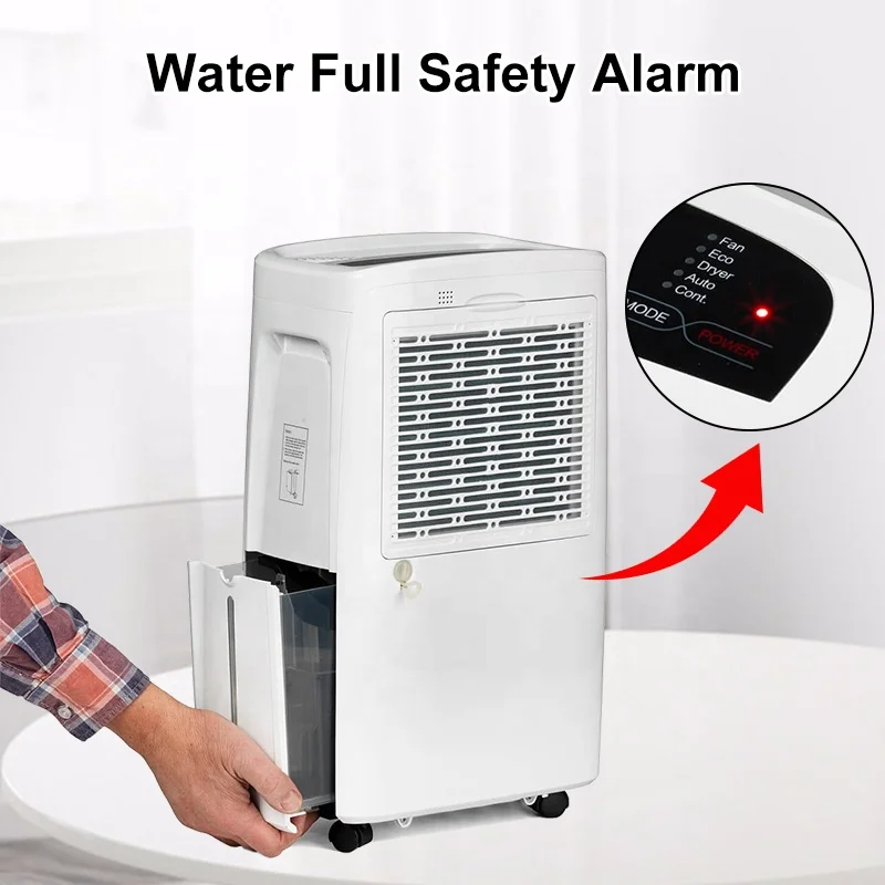Home 12L Portable Quiet Air Humidity Dryer Dehumidifier R290 Low Noise LED Display Small Air Dehumidifier
