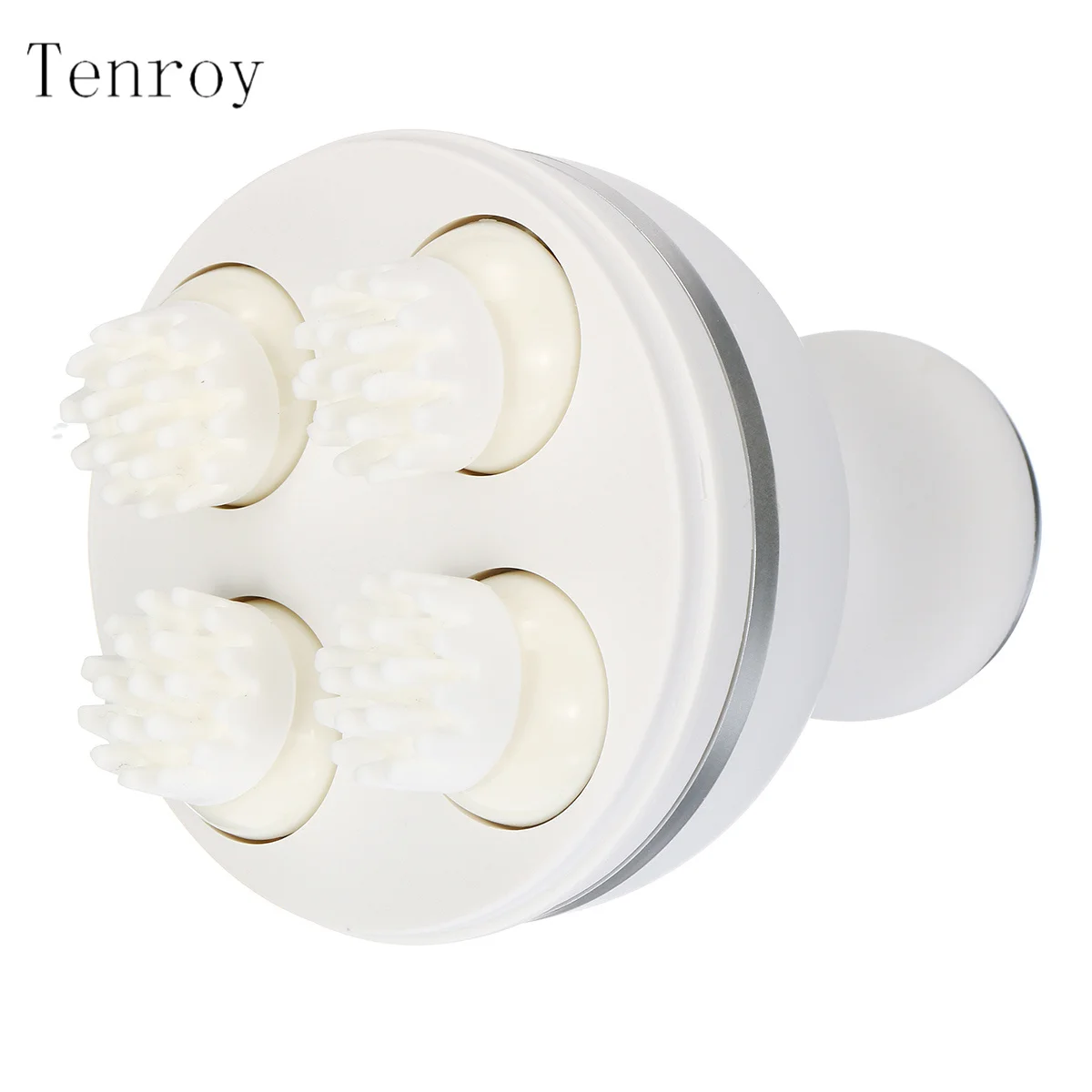 Rechargeable 4 Heads With 28 Nodes Soft Vibration Comb Scalp Massage Handheld Hair Massager