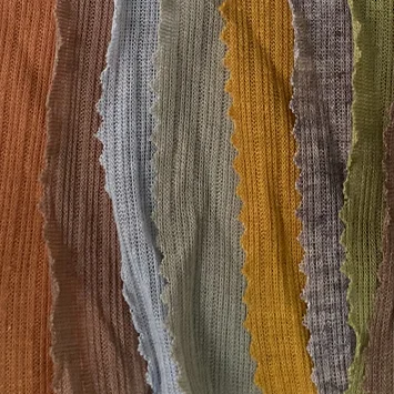 6218 # Прозрачная сетка 65% T 35% R, трикотажная ткань в рубчик для тонкого пуловера, сексуальной рубашки и украшения