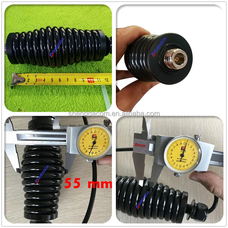 477MHz or 4G LTE Multi band Heavy duty barrel spring fiberglass car vehicle radio antenna with Detachable Bullbar Mount