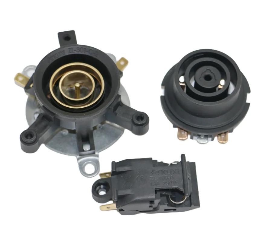 ANKUXI brand PBT and Copper material electric kettle Double Pin Thermostats controller switch connector set