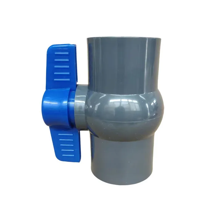 factory rock bottom price grey white blue color plain flat socket thread PVC compact octagonal manual ball valve