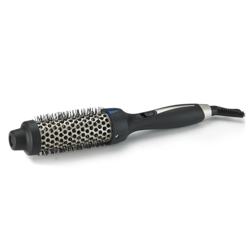 Fast Heat Rose Gold Electric Ceramic Barrel Hot Comb Heated Airless Bristle Electric Thermal Brush