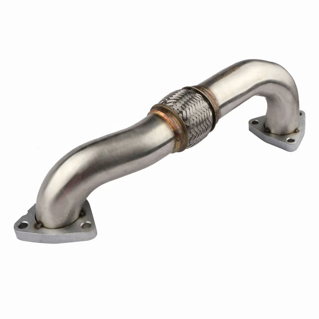 Heavy Duty Polished Up Pipes For 2008-2010 Ford 6.4L Powerstroke Diesel No EGR HEX964813