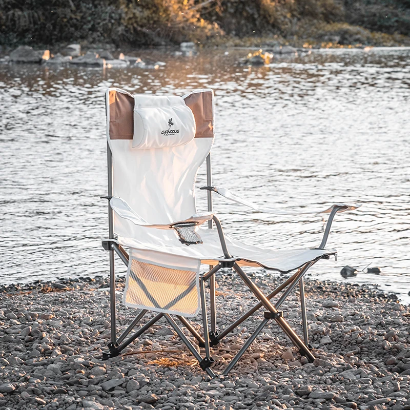 chanodug brand Portable Folding Beach Chair With Backrest Convenient Relaxation Chair For Outdoor Camping & Hiking