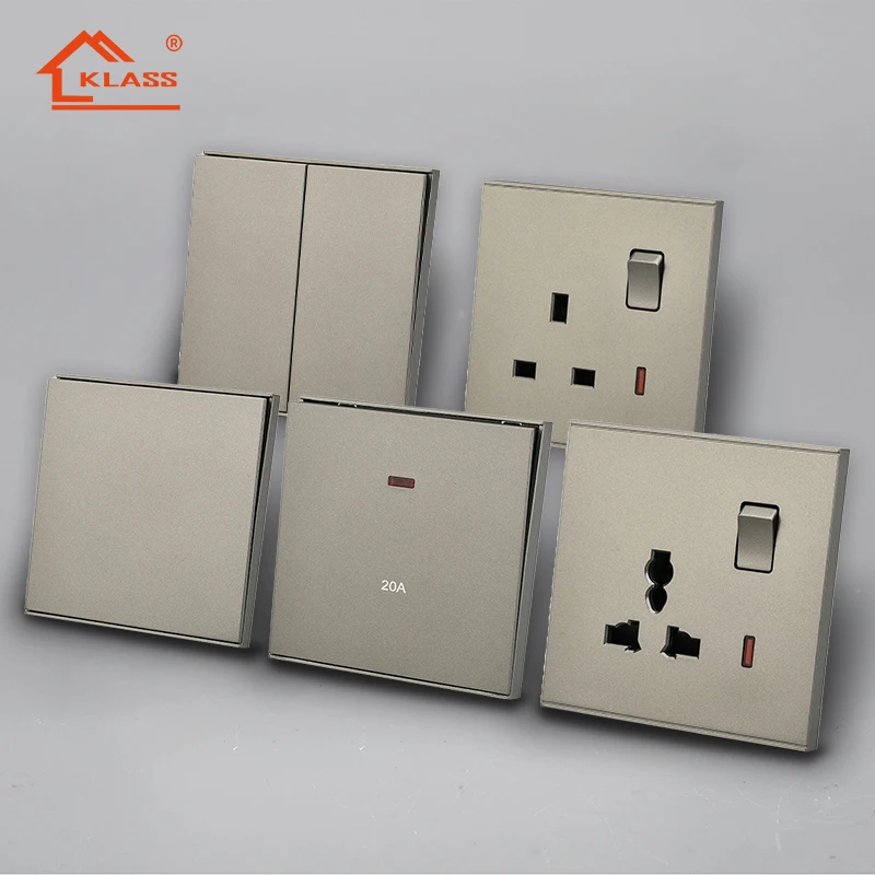 switch manufacturer BS Flame Resisted Wall Switch Modern Design PC FIame Resistant Material for house hotel office