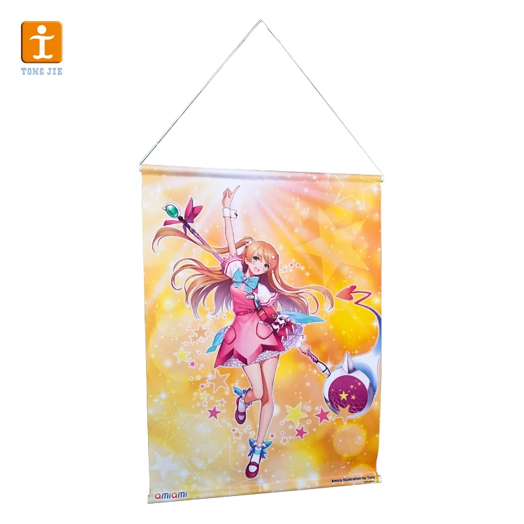 Custom wall decoration scroll landscape animation hanging axis of aluminum rod