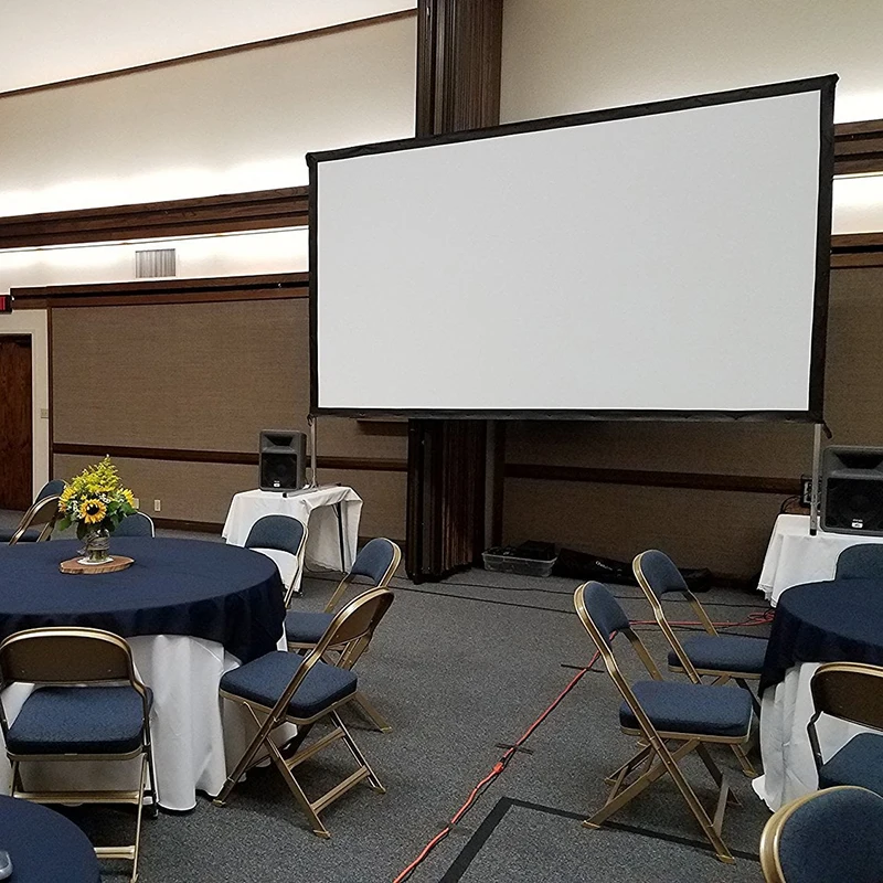 XJK 150 180 200 220 250 300 inch 16:9 4:3  front and rear fast fold projection screen portable outdoor projector screen