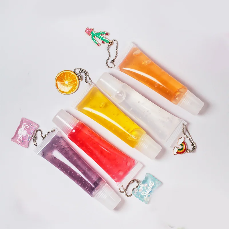 10 ML Strawberry Peach Grape Apple Clear Fruit Kid Lipgloss  Kids Lip Gloss Waterproof shimmer lip gloss
