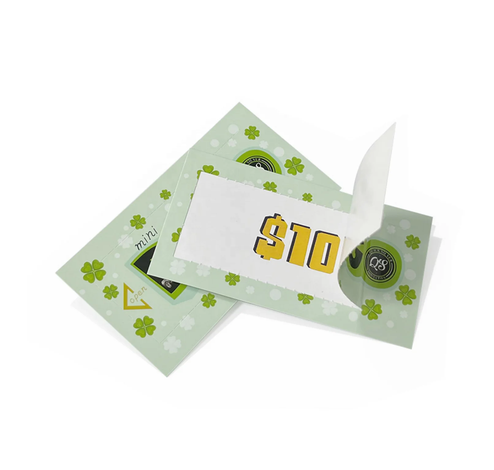 New Type Top Sale Scratch Off Tickets Printing Lottery Scratch Off Cards Lottery Gaming Tickets Card With Window Pull Tabs
